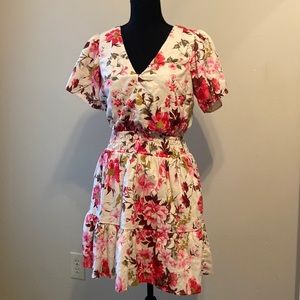 Abercrombie & Fitch Smocked Waist Tiered Mini Dress